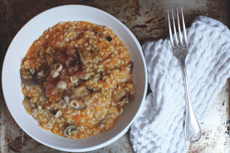 pici-e-castagne-risotto-zucca-nocciole-pancetta-e-funghi-2