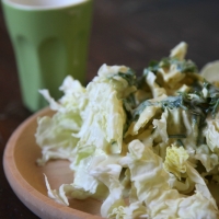 INSALATA DI CAVOLO CAPPUCCIO CON SALSA AL BUTTERMILK