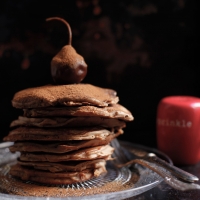 <span class="corsivo"> The Perfect Bite </span> : :  PANCAKES CON FARINA DI CASTAGNE E PERA PICCIOLA