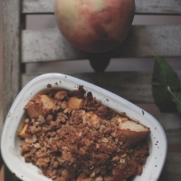 <span class="corsivo"> The Perfect Bite </span> : : PESCHE AL FORNO CON CRUMBLE ALL' AVENA