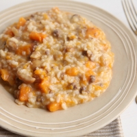 <span class="corsivo">Comfort Food </span> : : RISOTTO CON ZUCCA, CASTAGNE E SALSICCIA