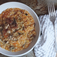 <span class="corsivo"> The Perfect Bite </span> : : RISOTTO CON FUNGHI, ZUCCA, PANCETTA E NOCCIOLE